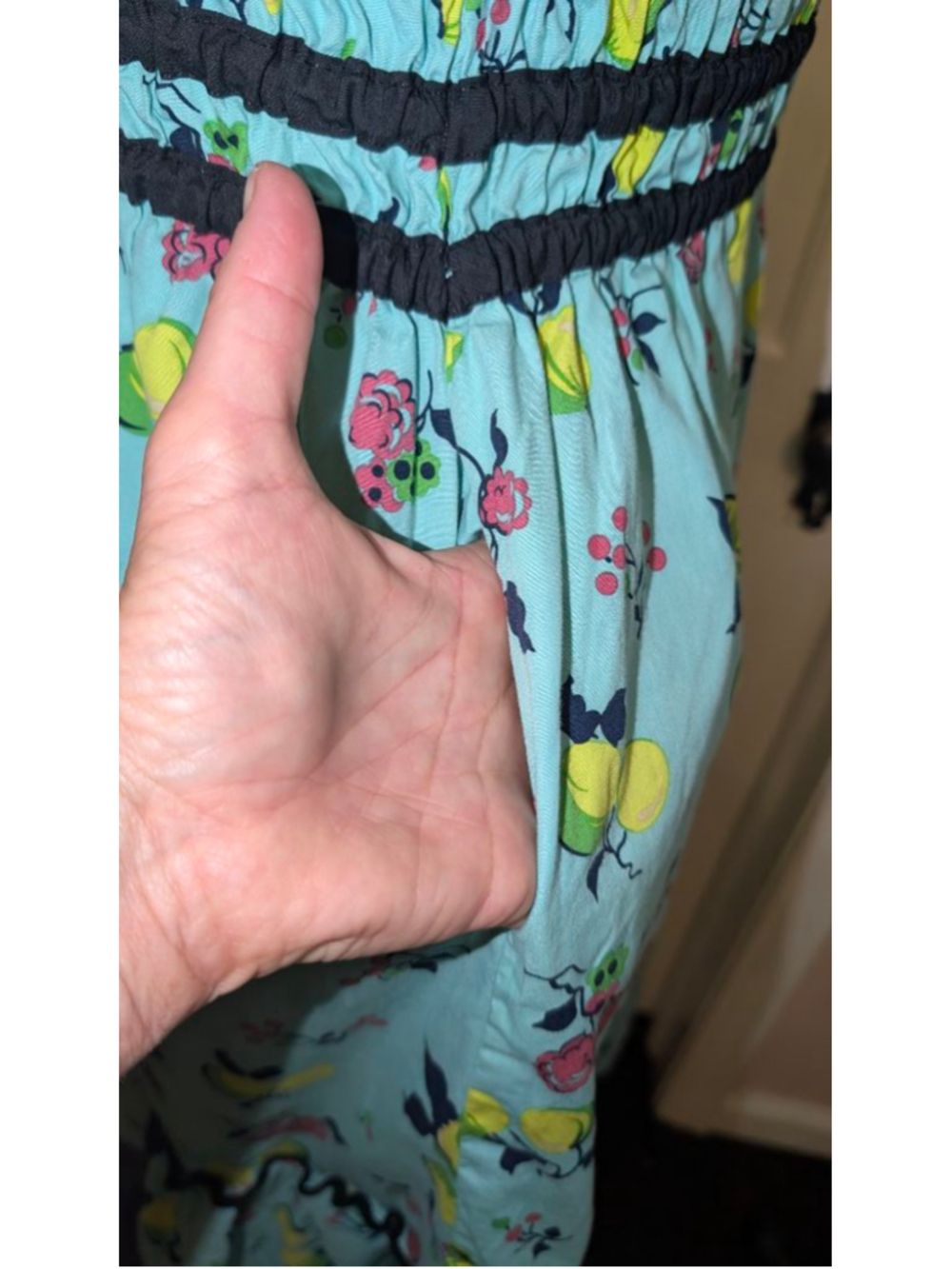 vintage Betsey Johnson fruit print Halter Dress 10 - Picture 7 of 13
